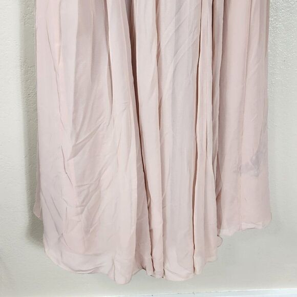 Monique Lhuillier Off the Shoulder Chiffon Gown Size 0 Style 450384 - Picture 9 of 16